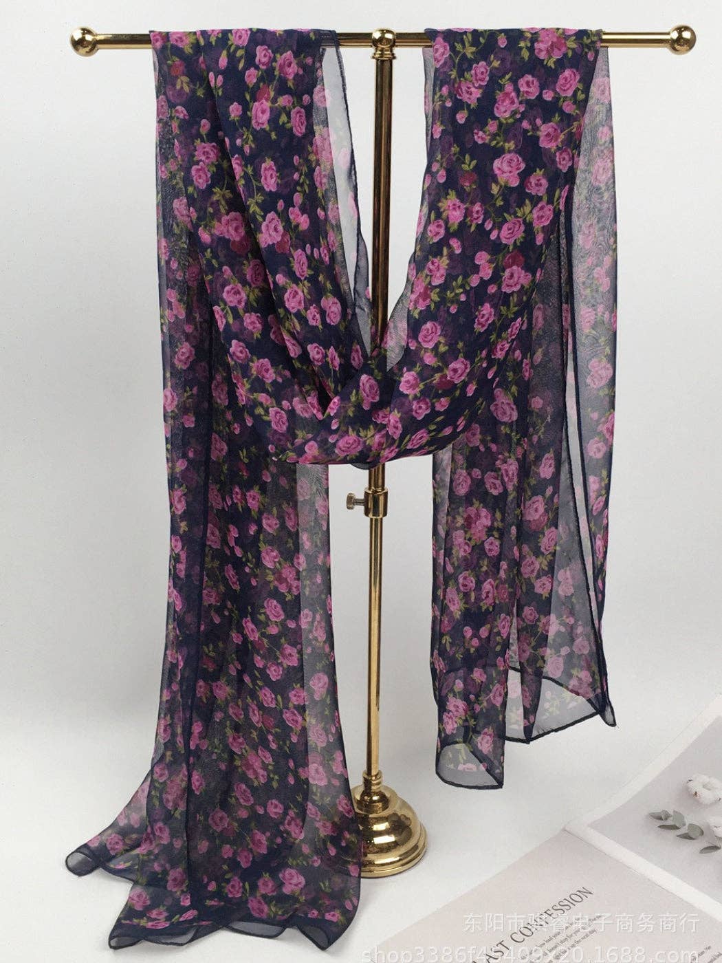 Funkyrel® Atzbranding Limited - Venta al por mayor Bufanda - Mujer - Scarvii - Pañuelo y Chal con Estampado Floral3