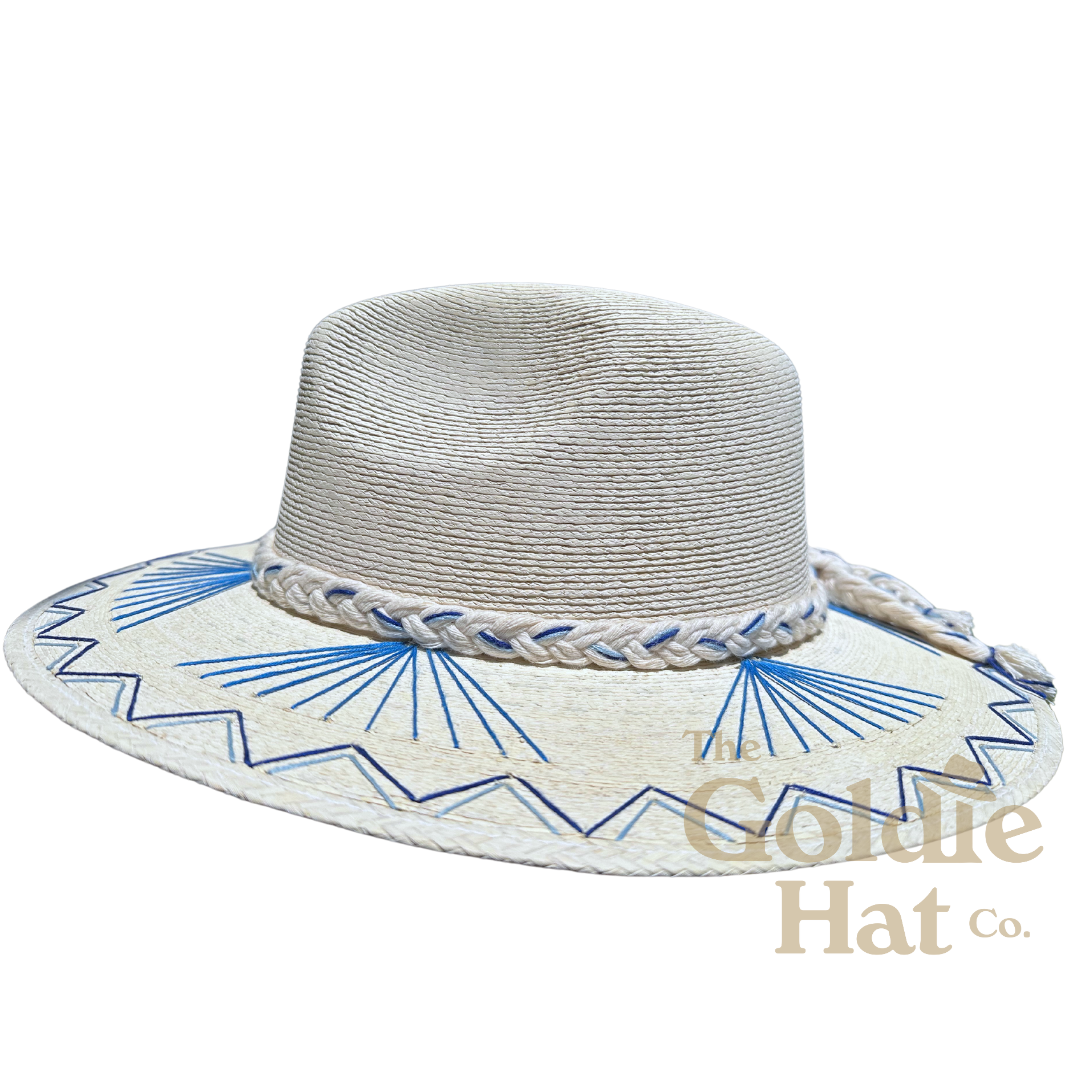 The Goldie Hat Co - Venta al por mayor Sombrero de paja - Mujer - Sombrero Mallorca Multi Blue4