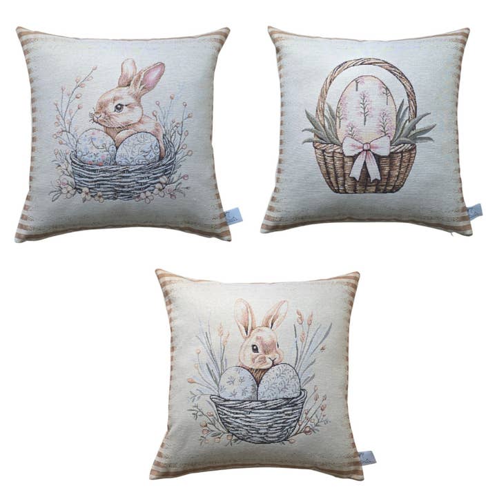 Capa de Almofada Cesta de Páscoa em Gobelin por atacado de Lunaria Lab