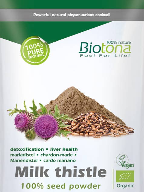 Mariendistel 100% Samenpulver — 200 g für den Großhandel von Biotona