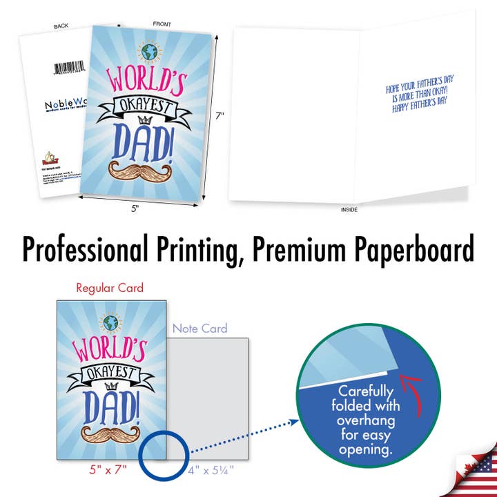 NobleWorks – Engroshandel Farsdagskort – Fars dag-kort - Verdens okayest far4