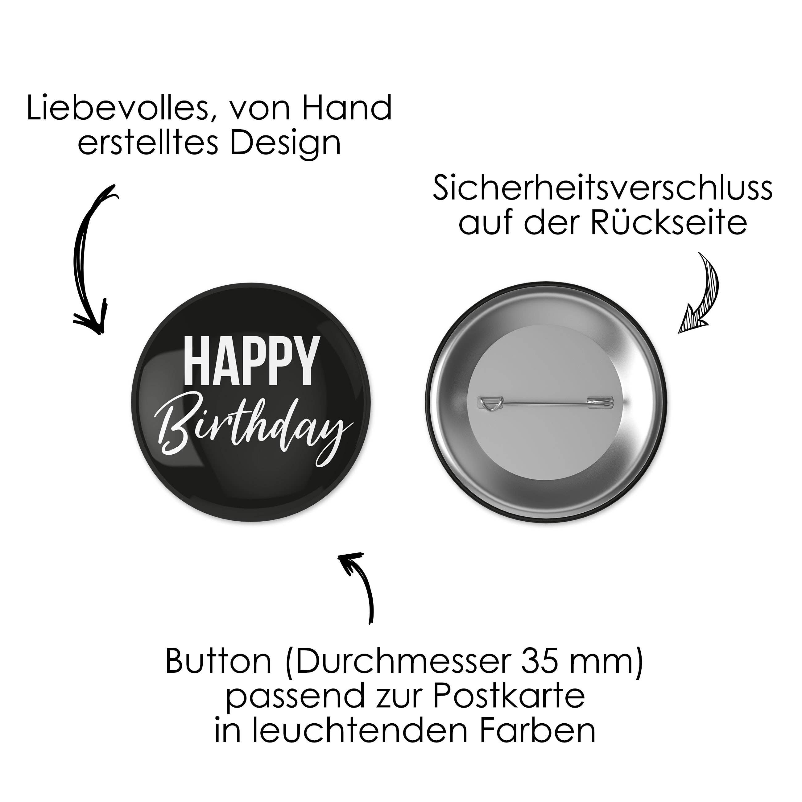 Papierdrachen - Wholesale Postcard - postcard + single button - set 151