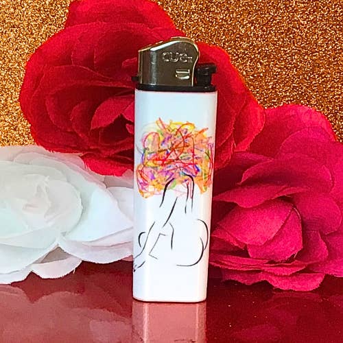 Vivrant Vixen - Wholesale Lighter - Scrambled Thoughts Handmade Art Lighter 1