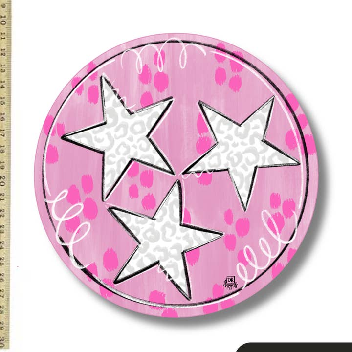 Pink Tri Star Mini for wholesale by DK Designs Georgia