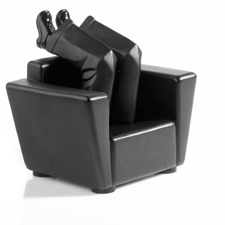 Elements2 Design - Wholesale Decorative Figurine - Re•pose He Sculpture – Black Posable Desktop Art Figure1