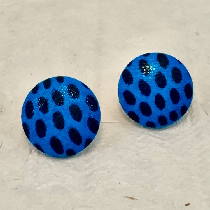 Stud Earrings - Donielle Ankara Wax Print Fabric for wholesale by A New Day, A New Dawn NYC, LLC.