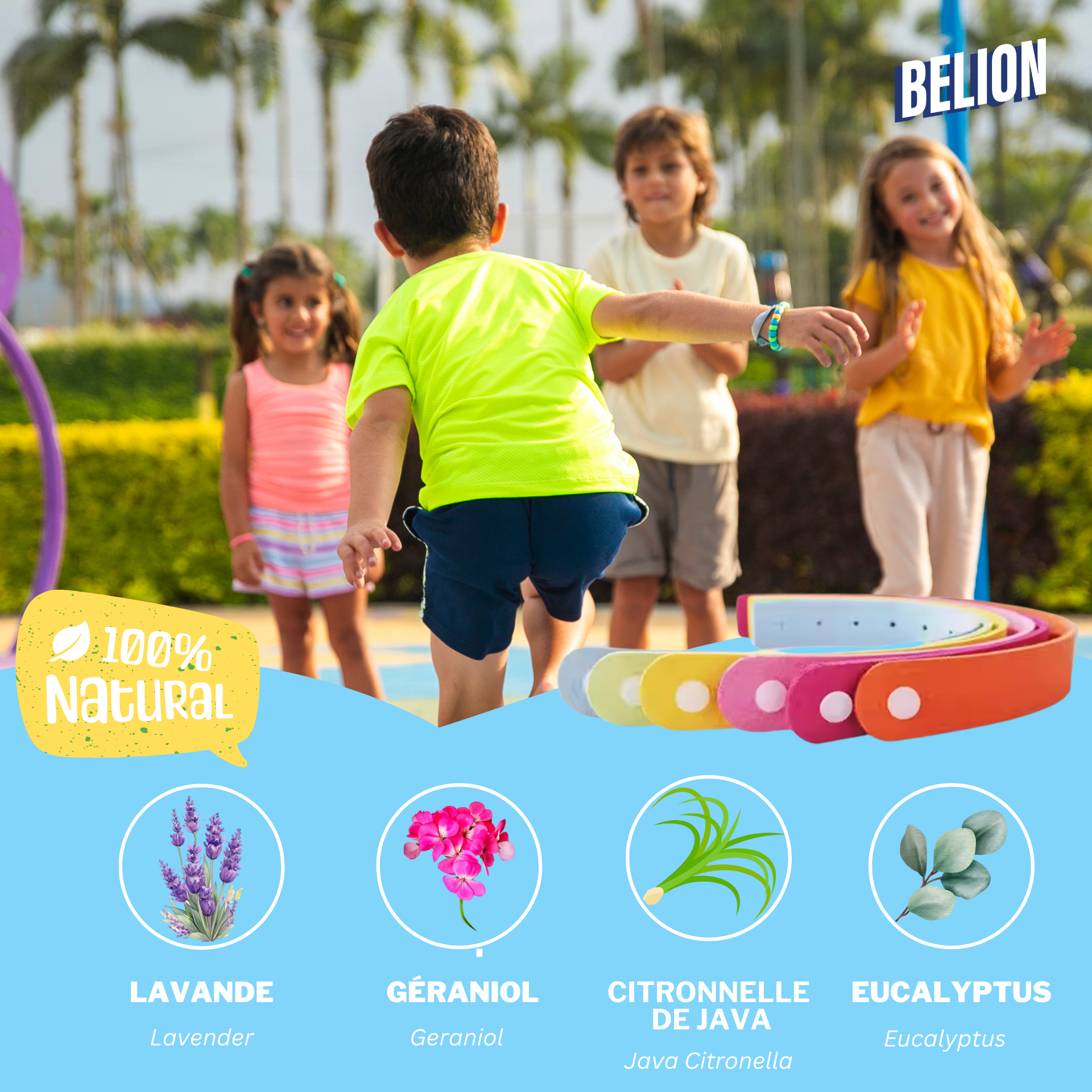 LITTLE RITUEL SAS - Vendita all'ingrosso Repellenti per insetti - Braccialetto Antizanzare in Microfibra Naturale 100% - Confezione da 104