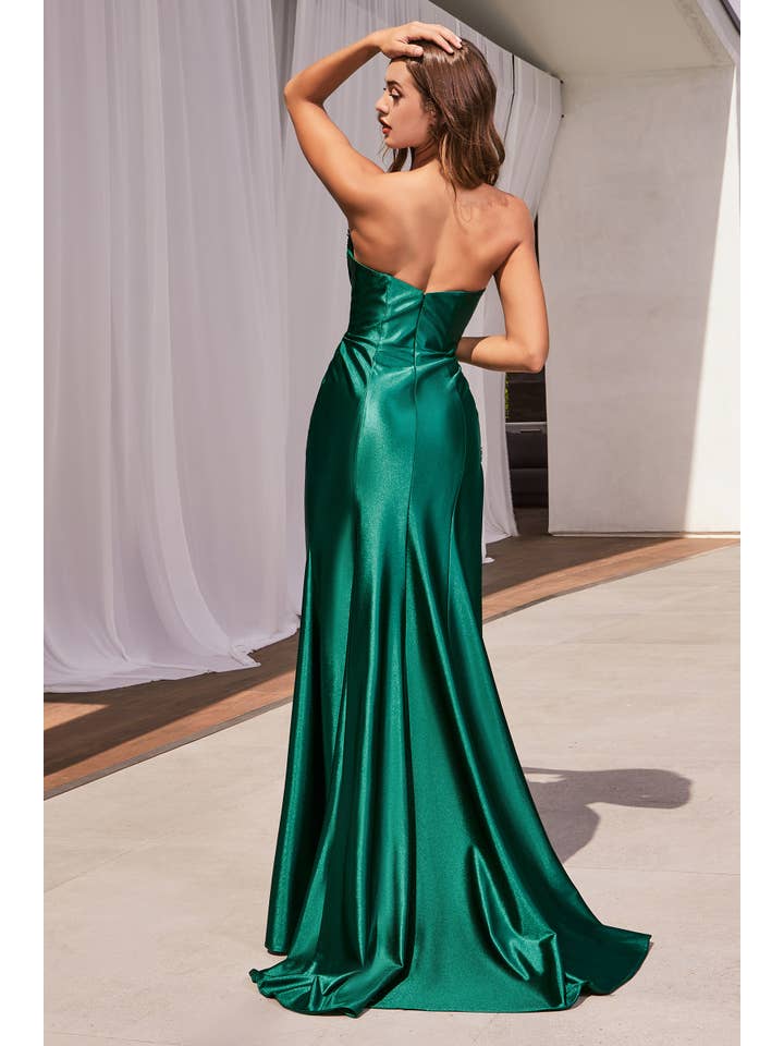 Ladivine by Cinderella Divine - Wholesale Gown - Women's - STRAPLESS SATIN GOWN