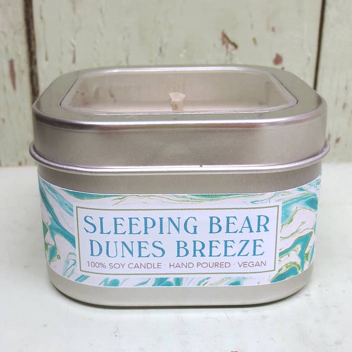 Green Daffodil Bath & Body - Wholesale Jar/Filled Candle - Sleeping Bear Dunes Breeze Soy Candle Large Tin - Michigan0