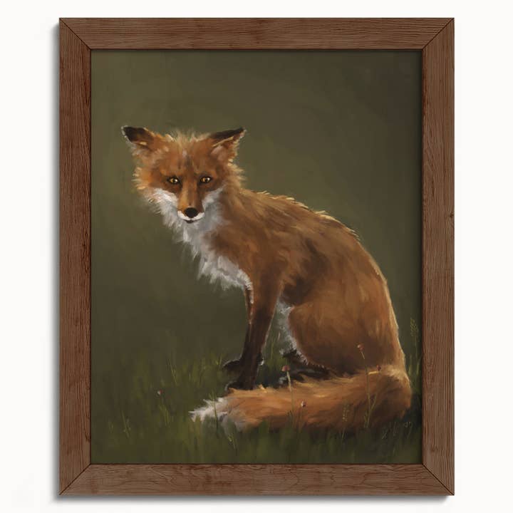 The Ugly Cat Studio - Wholesale Art Print - Forest Fox Oil Painting rt Print11