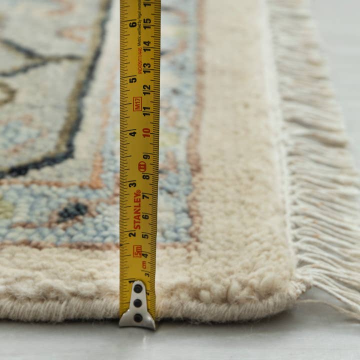 Aesthetic Homes LLC - Wholesale Area Rug - 8x10 Ivory Silver Oushak Rug Hand Knotted Wool P-94117