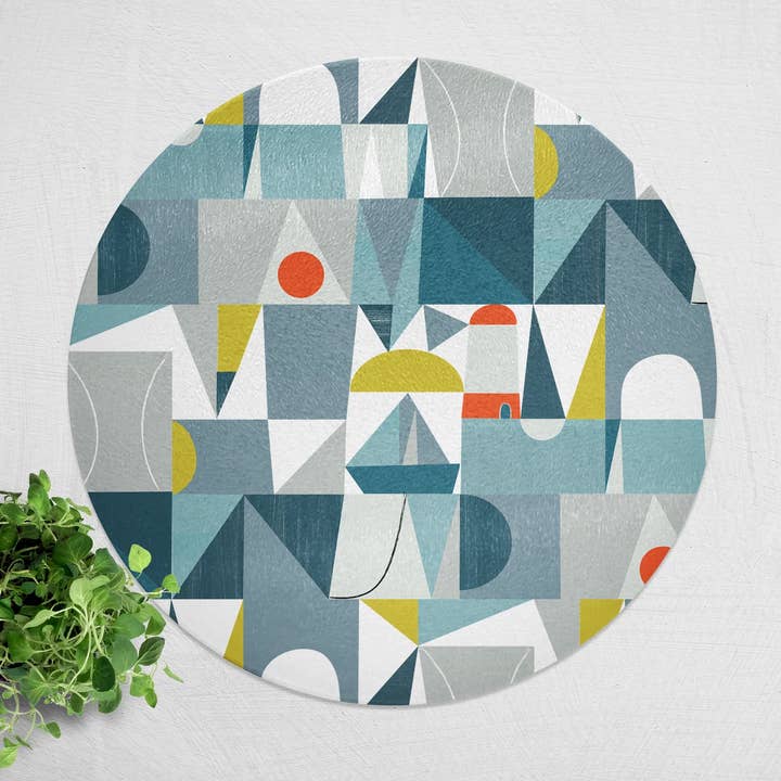 Harbour Glass Trivet/Cutting Board for wholesale by Jenni Douglas Designs