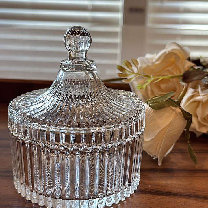 Vagabond Vintage - Wholesale Jar - Crystal Glass Storage Jar