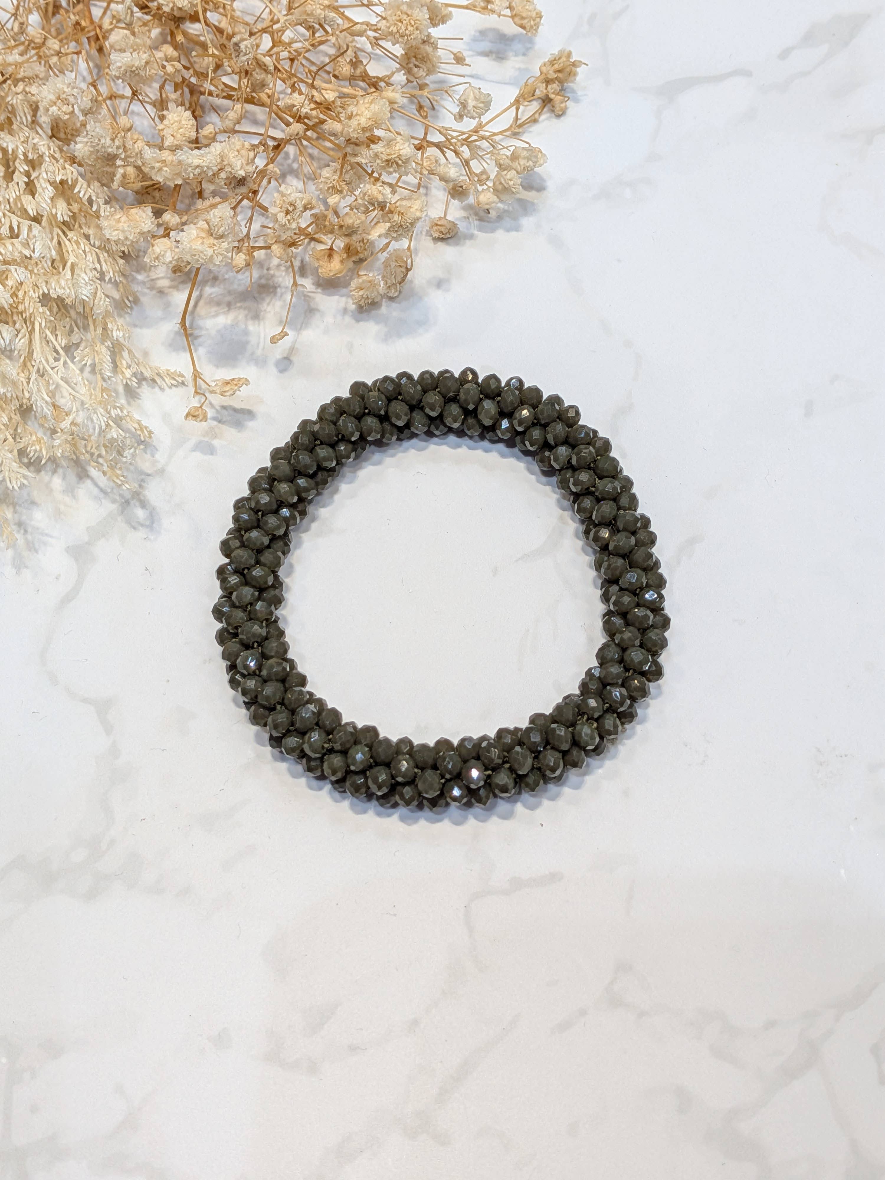 LOLO & YAYA - Vendita all'ingrosso Bracciali a catena e a maglie - Bracciale effetto cristallo tono verde10