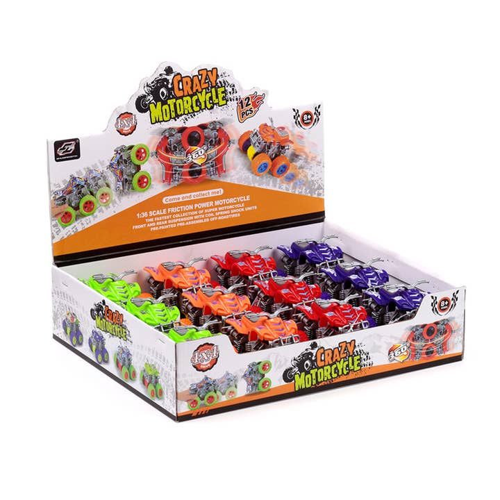 Puckator Ltd - Wholesale Classic Toy - Kids - Quad Bike 4x4 Stunt Friction Push/Pull Action Toy