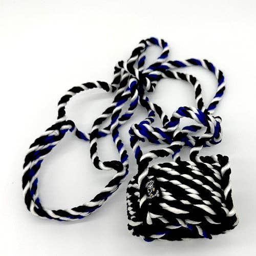 Porte-bouteille bière ou eau - noir-bleu-blanc pour la vente par Nomadic State of Mind