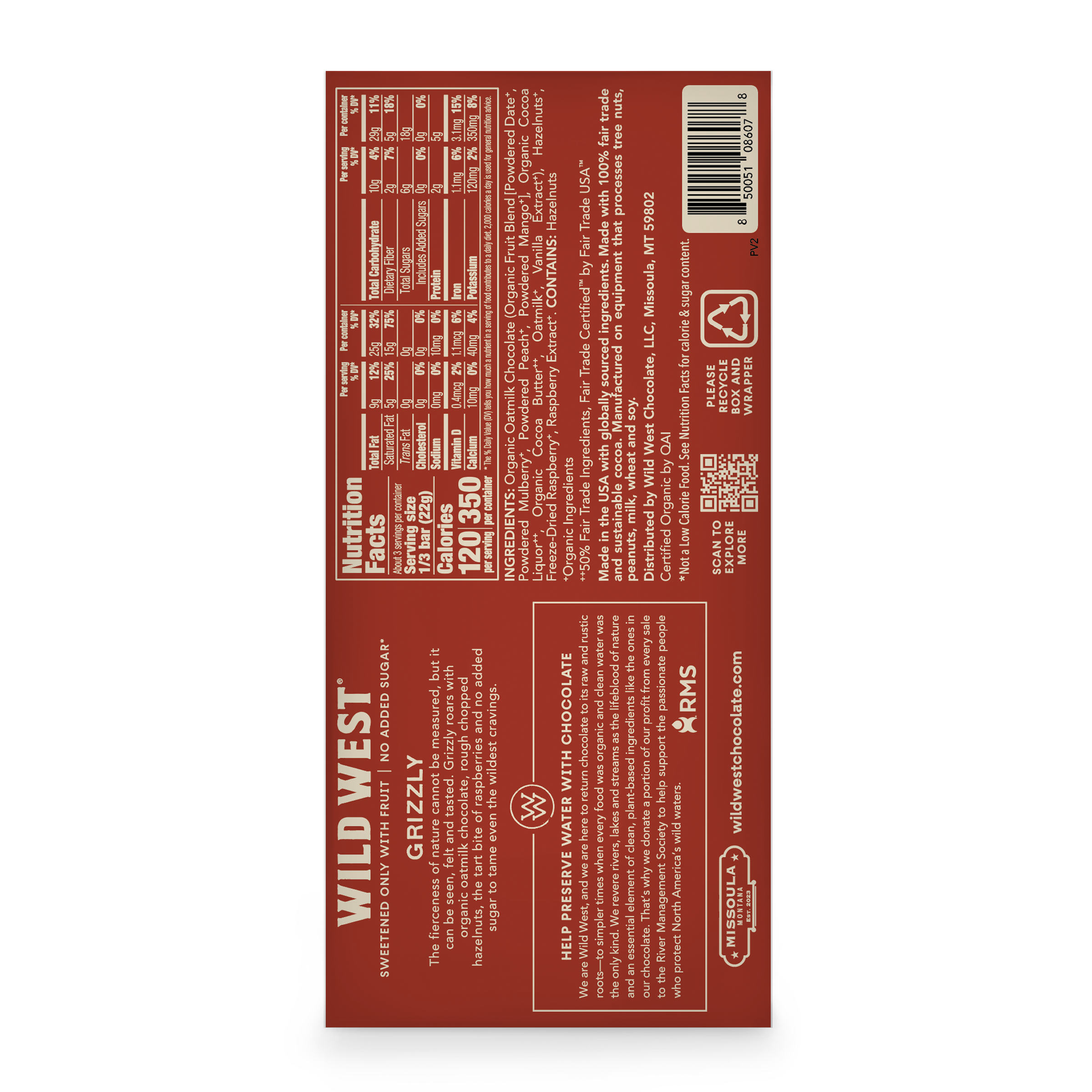 Wild West Chocolate - Wholesale Chocolate Bar - Grizzly Master Case2