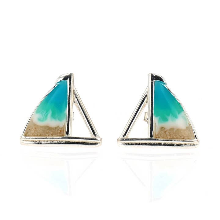 Boucles d'oreilles voilier (argent sterling) pour la vente par Virtu Made