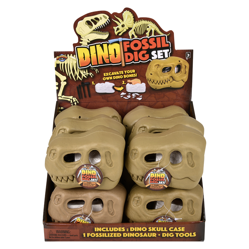 The Toy Network - Wholesale Toy Set - Kids - (T) 6" DINOSAUR FOSSIL DIG SET 12CT4