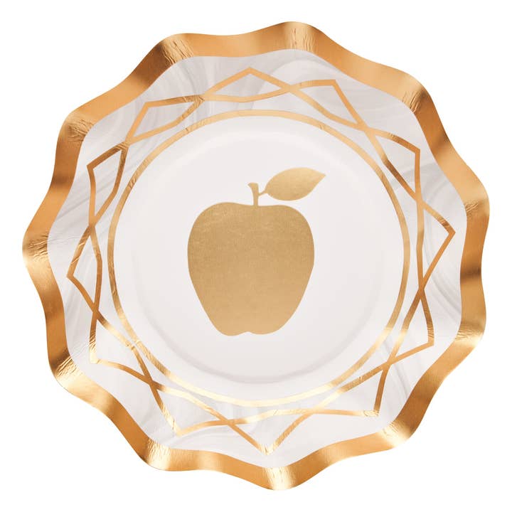 Golden Apple vågigt papper aptitretare/dessertskål/8pk för wholesale av Sophistiplate