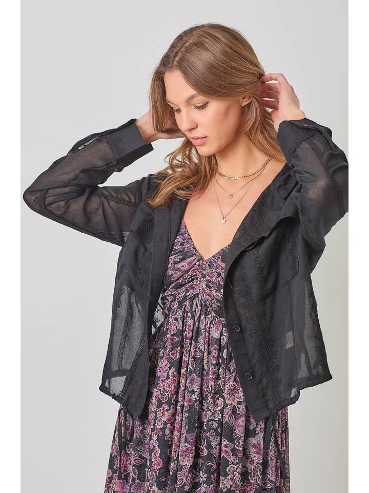 Mystree - Wholesale Jacket - Women's - 61094 Eyelet Adjustable Bottom Hoodie Jacket