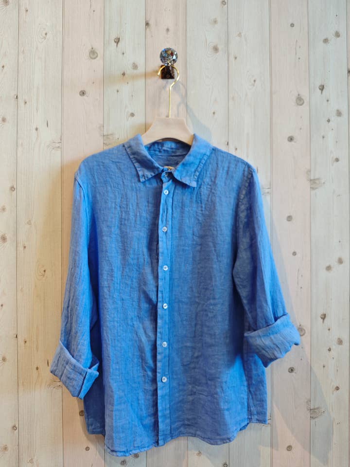 Linen & More - Wholesale Button Down Shirt - Men's - REF 219597 PLUS SIZE MEN'S SHIRT 100% LINEN