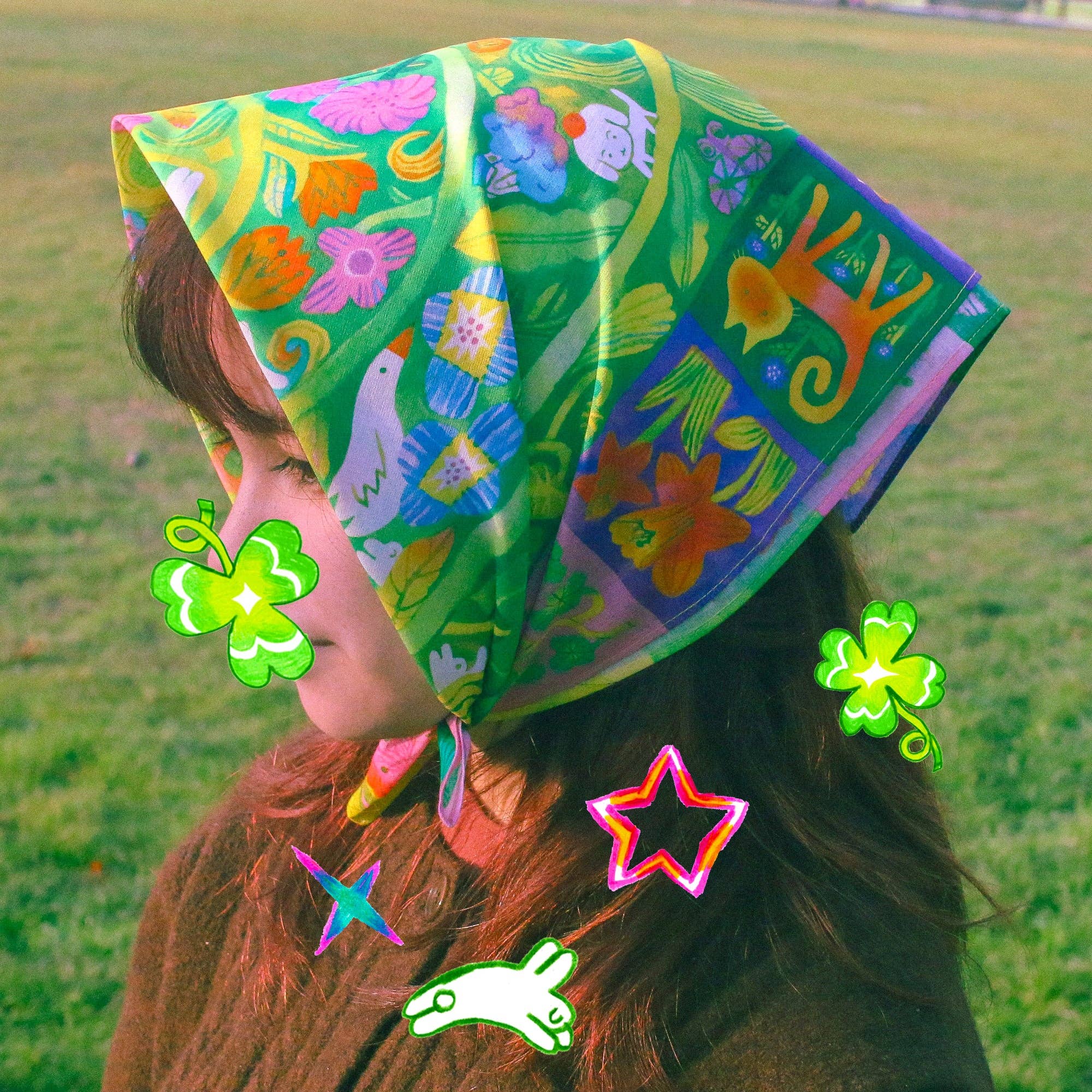 Odd Rabbits - Wholesale Bandana - Unisex - 'Meet Me in the Garden' Multi Use Cloth2