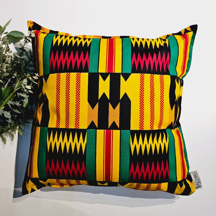Capa de Almofada com Estampa Africana | 100% Algodão | Estampa Kente | An por atacado de Mashona Collections
