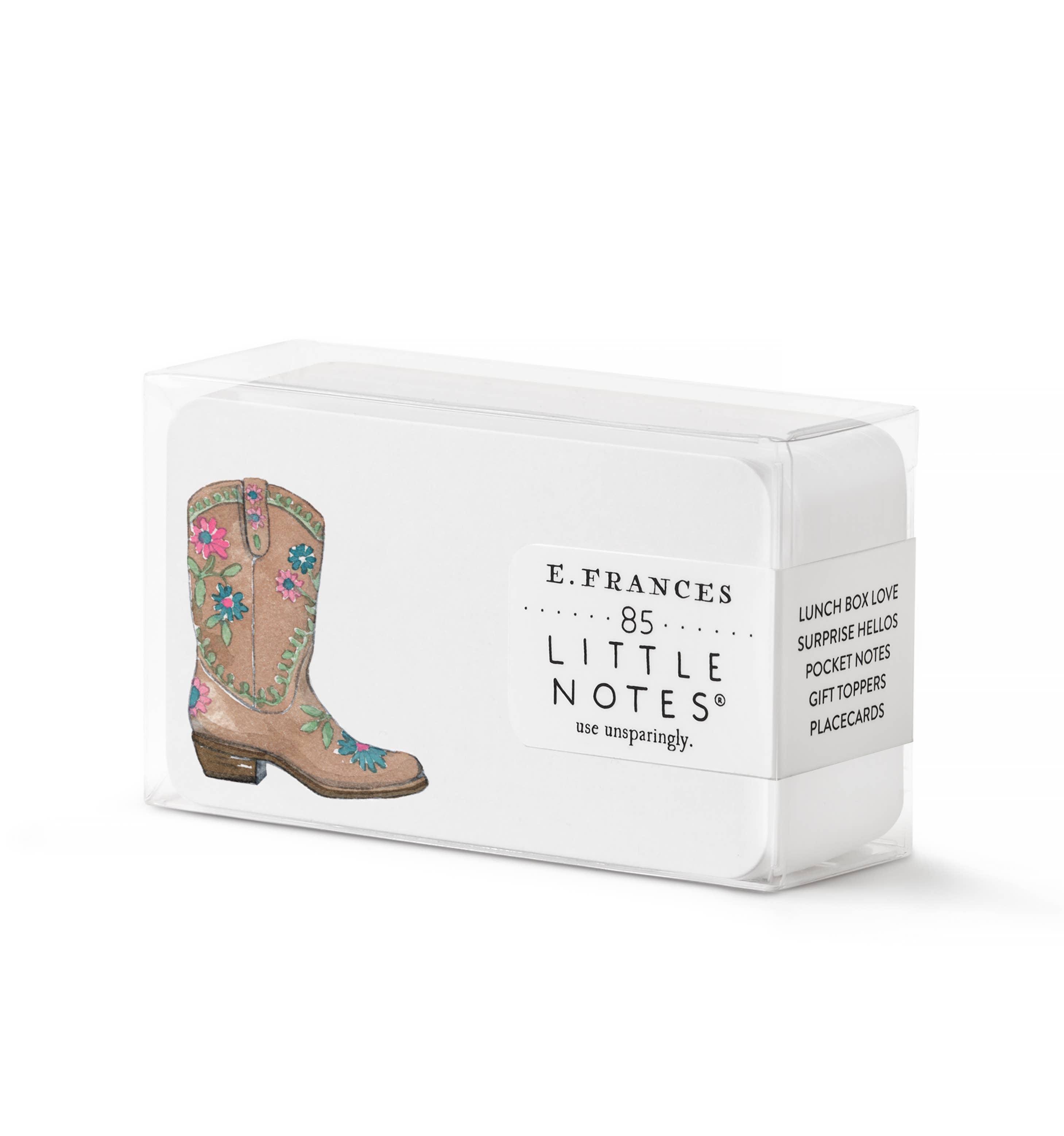 E. Frances Paper - Wholesale Stationery/Notecard Set - Cowboy Boot Little Notes® – Boxed Set of 85 Mini Note Cards
