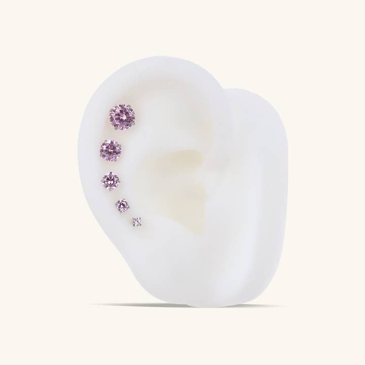 Silver Titanium Sparkle Rainbow Stud for wholesale on Faire19