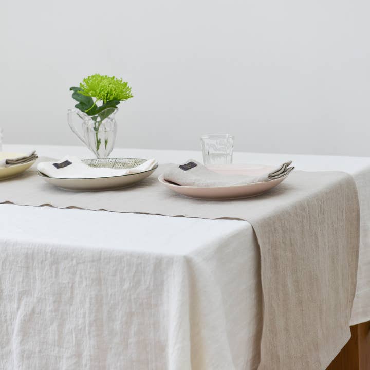 True Linen – wholesale Tablecloth – Washed Linen Off-White Linen Tablecloth4