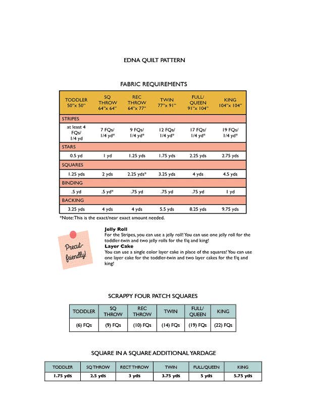 Penelope Handmade - Wholesale Quilt - Edna Quilt Pattern  |   Paper Version1