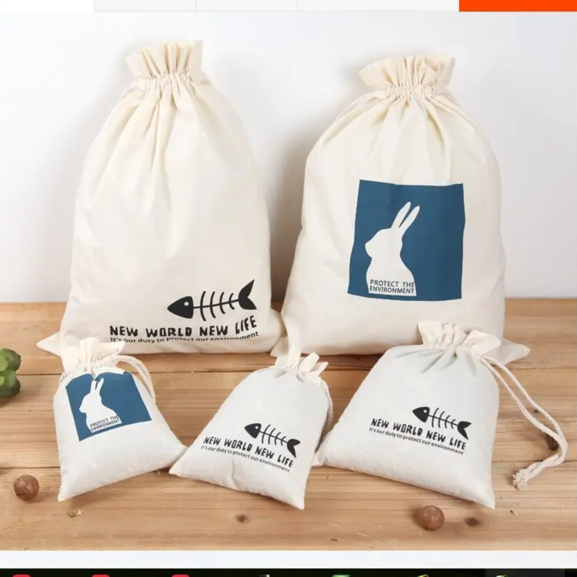 H-H - Wholesale Tas met trekkoord - Uniseks - Trekkoord katoenen zak - stofzak (288TV/HH)2