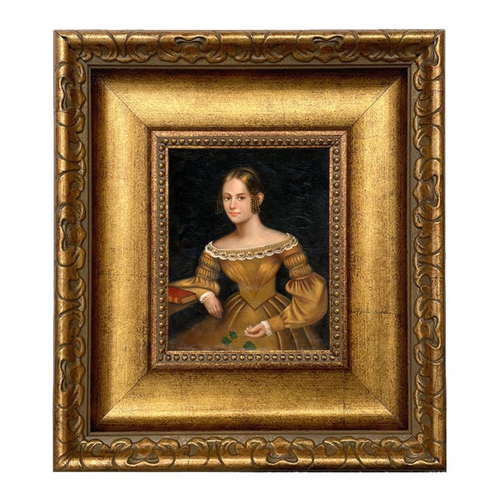 Madison Bay Co. - Historical Home Decor Reproductions - Wholesale Painting/drawing - Portrait of a Woman in Yellow Dress Painted Print on Canvas12