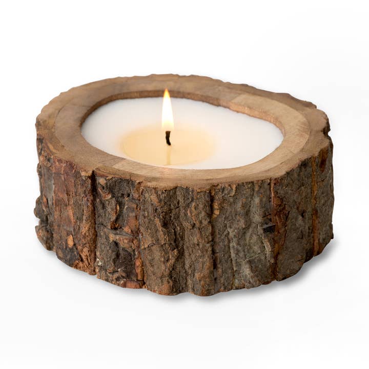 Himalayan Handmade Candles Irregular Tree Bark Candle for wholesale by Himalayan Trading Post