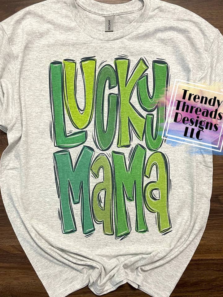 Lucky Mama skjorte for engroshandel hos Trendy Threads Designs LLC