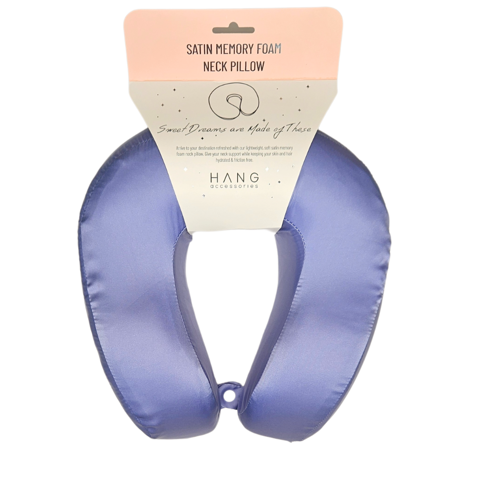Hang Accessories - Venta al por mayor Cojín de viaje - Almohada cervical de espuma viscoelástica satinada2