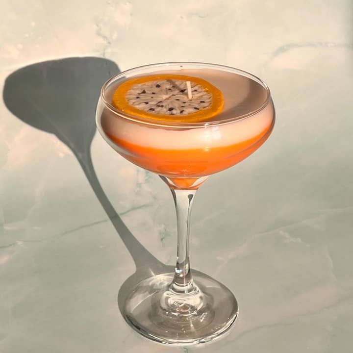 Candle Lume - Wholesale Cocktail/Liquor Glass - Passion fruit Martini Candle Tall Coupe