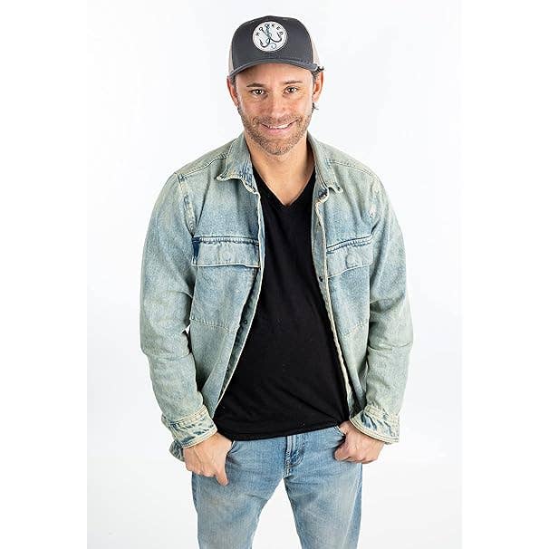 Funky Junque - Vente Casquette trucker – homme - Casquette Trucker Patch pour hommes : Hooked (anthracite/beige)5