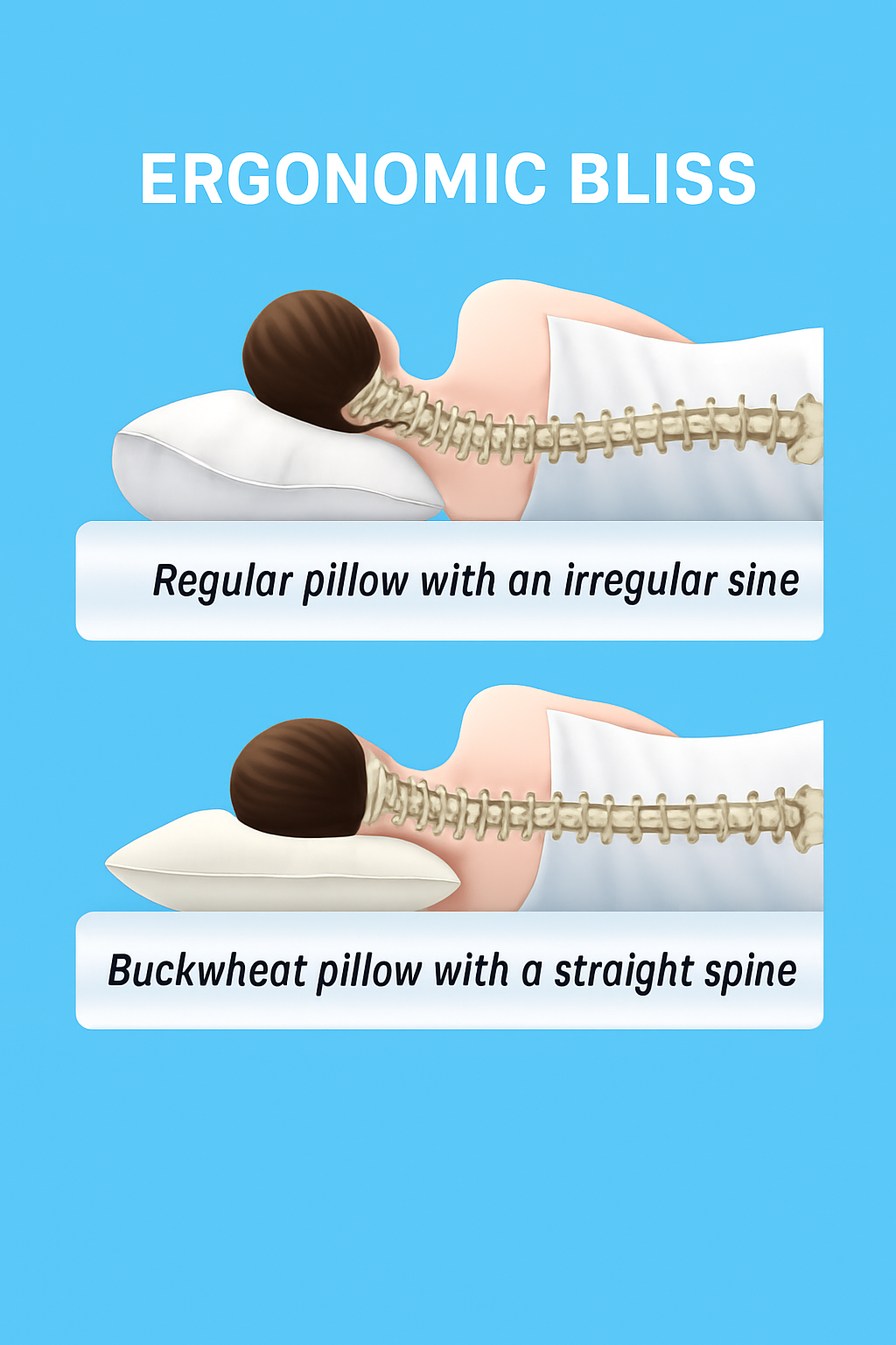 Orimono Elegance - Wholesale Bedding Pillow - Buckwheat Pillow 14x6 –100% Cotton Pillow Cover, Comfortable7