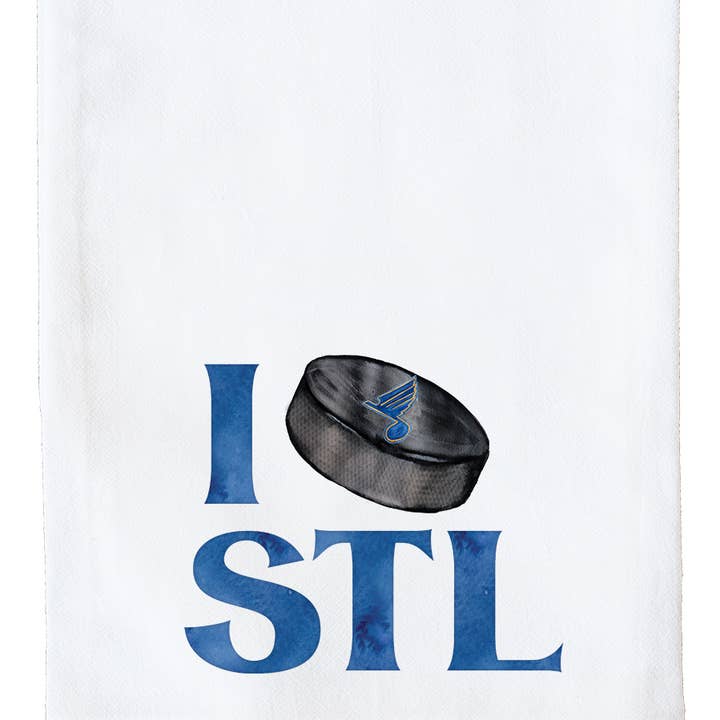 Saint Louis Blues Puck keukenhanddoek voor wholesale door Knollwood Lane