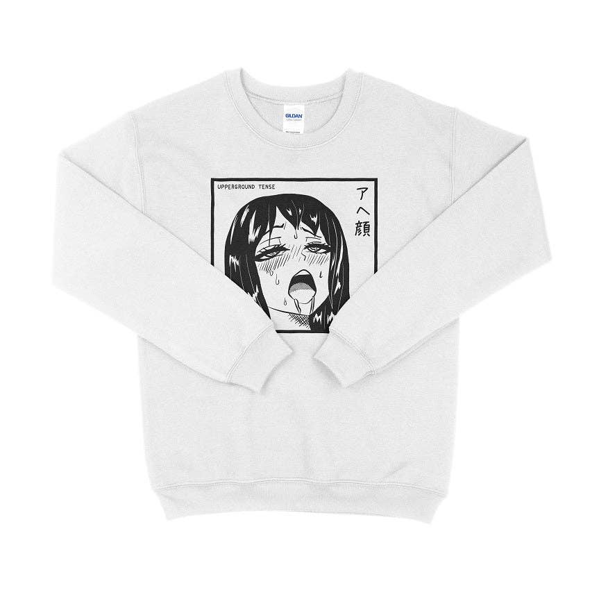 Upperground Tense - Vendita all'ingrosso Felpa stampata - Unisex - Felpa Unisex Ahegao Girl1