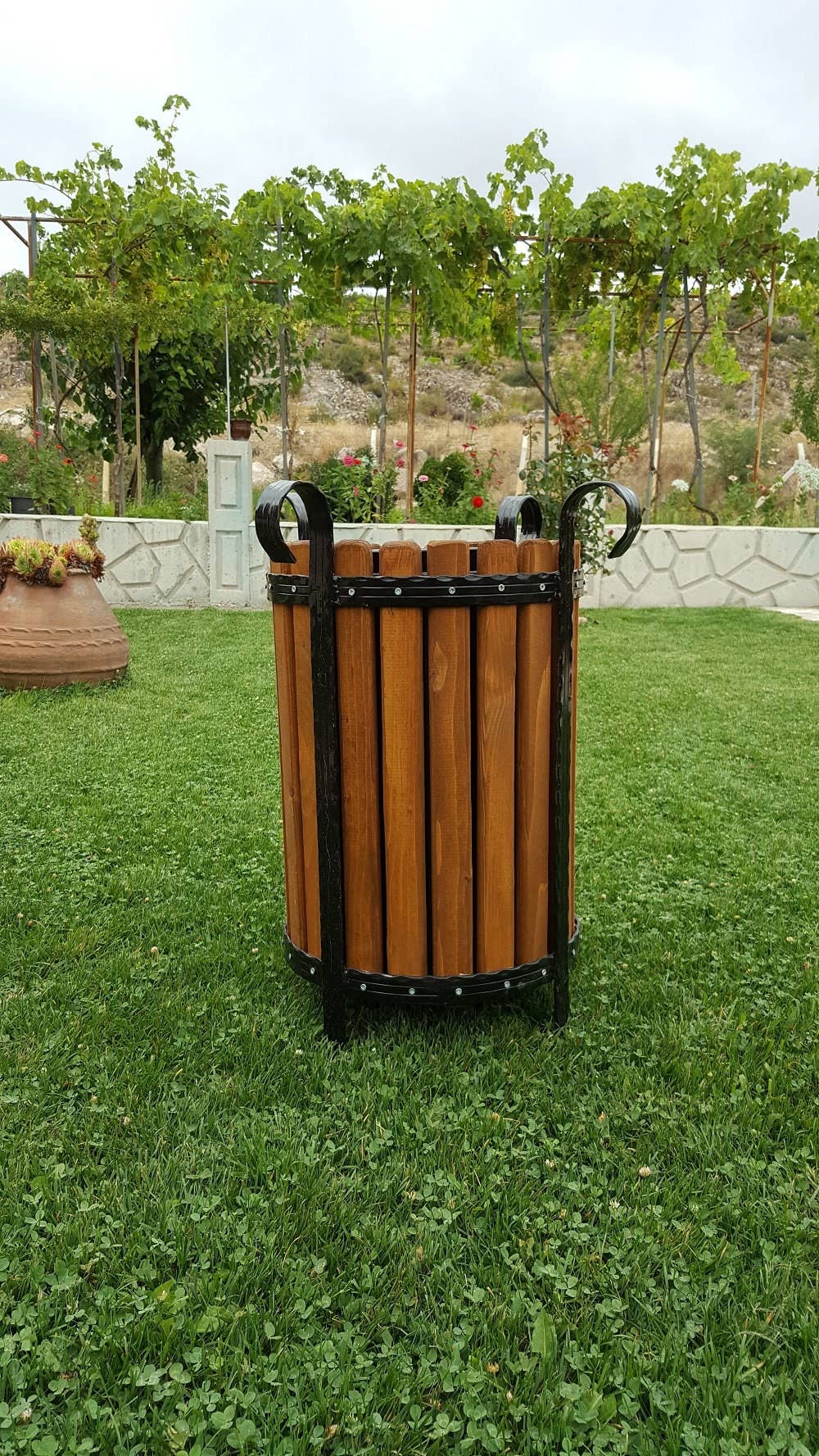 Deholzwart GmbH – Engroshandel Udendørs pynt/dekoration – DeHolzwart rund havebeholder0