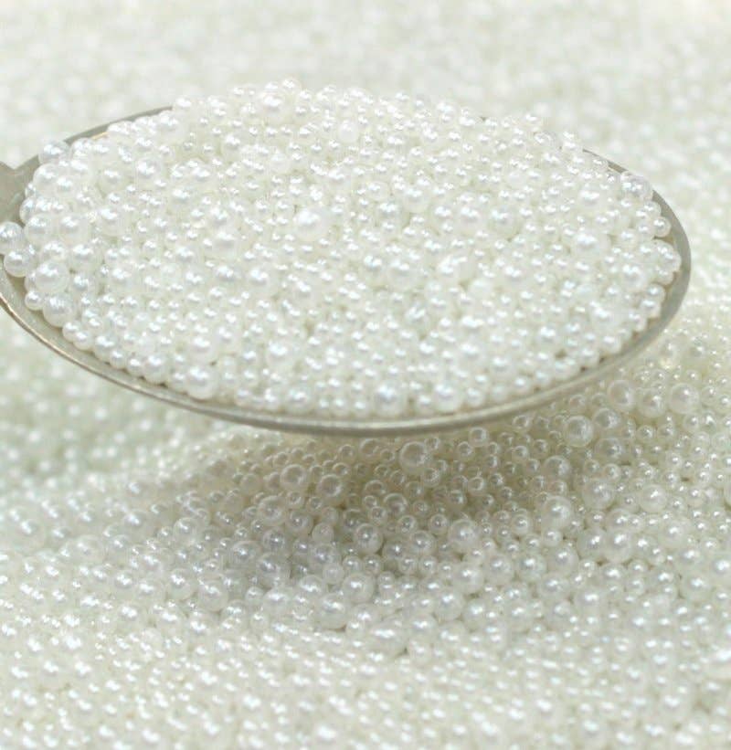 Pearl White - Glass Deco Beads for Resin Artists, NailsCraft for wholesale on Faire5