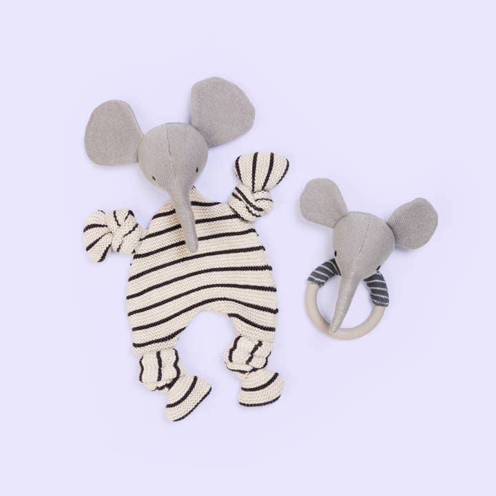 Sophie Home Ltd - Wholesale Security/Cuddle Blanket - Baby - Cotton Knit Baby Comforter Cuddle Cloth - Elephant