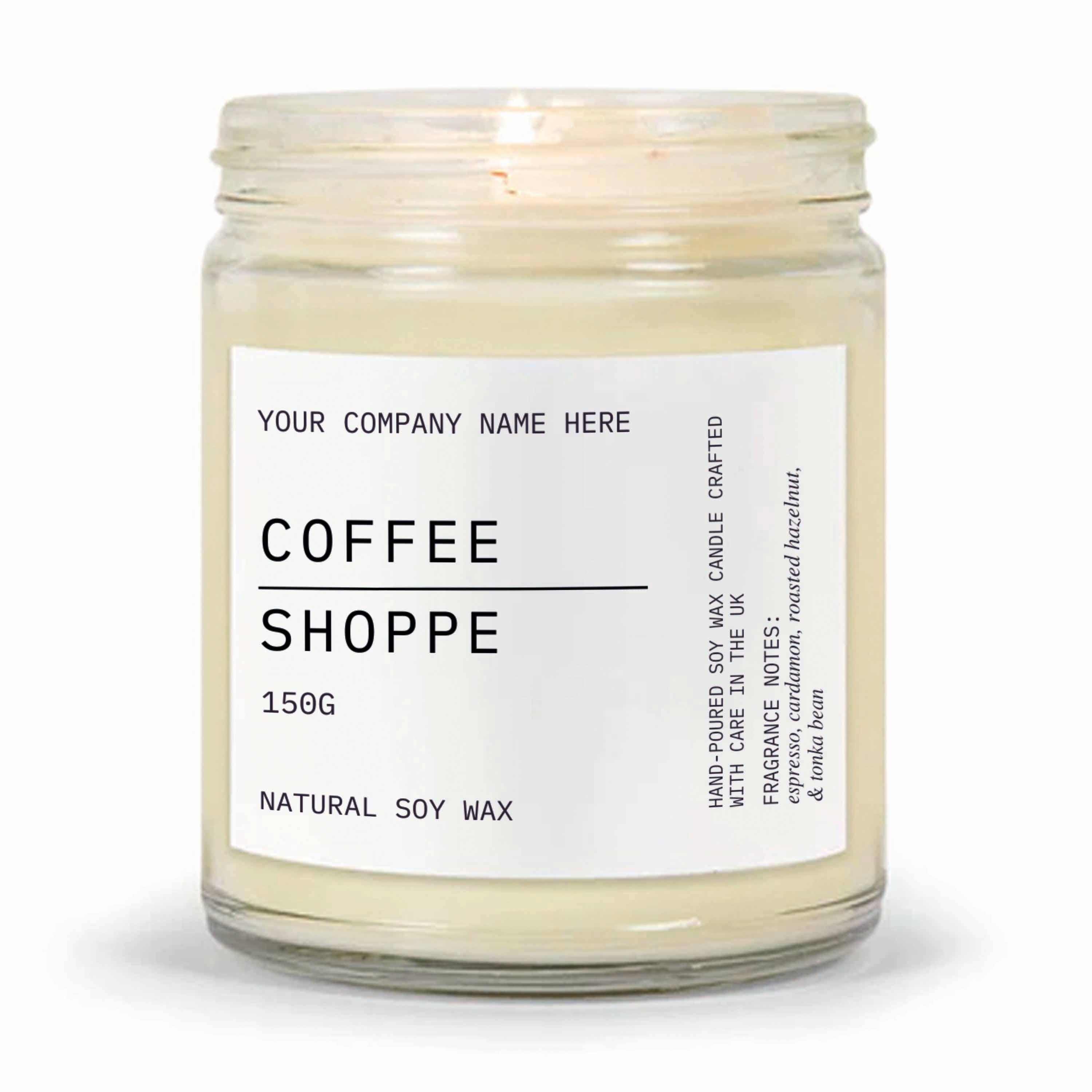 Candle Drop – wholesale Jar/filled candle – Label Style 8 | Wholesale White Label Candle | Clear Jar2