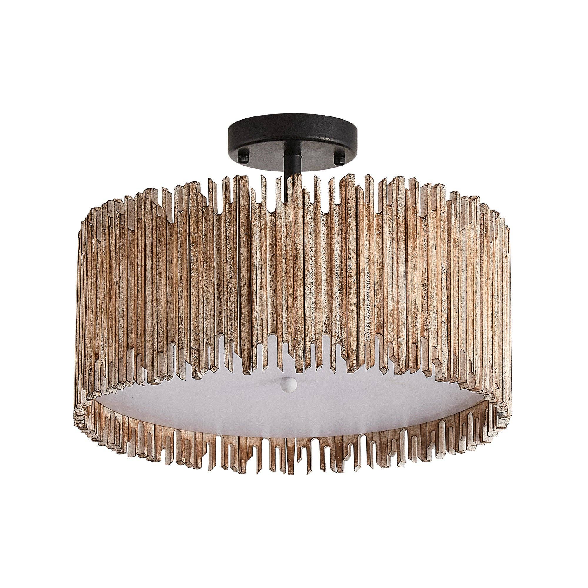 Brio Lighting - Wholesale Chandelier/Hanging Light - Farmhouse Light Lusteria 16" 3-Light LED Semi-Flush Mount14