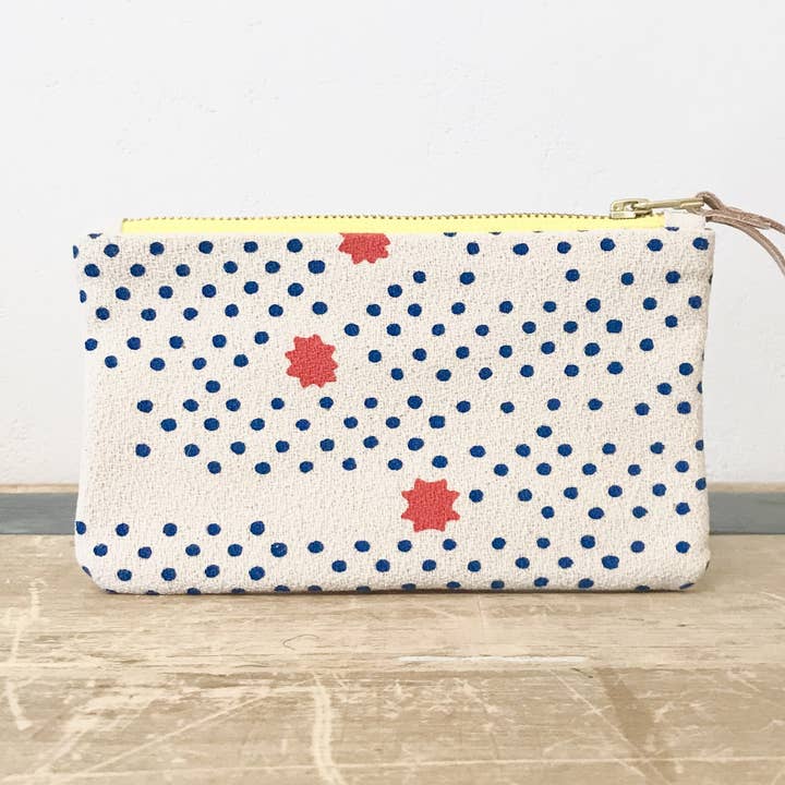 Royal Night Sky Wristlet lynlås taske for engroshandel hos Erin Flett