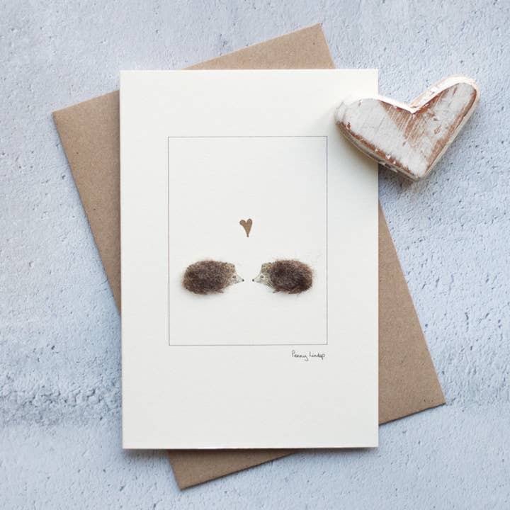Hedgehogs in Love Card | Anniversary Card | Wedding Card for wholesale by Papersheep UK