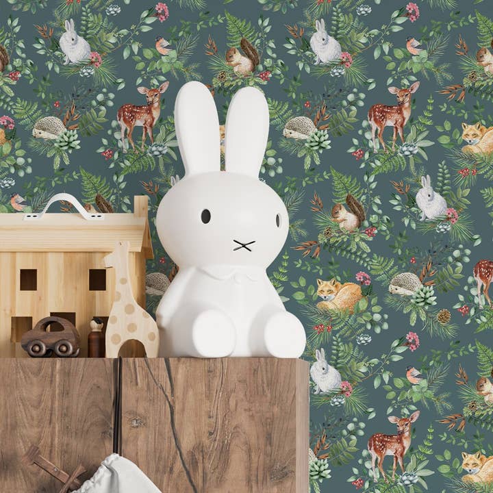 Wallpaper | Woodland Green for wholesale by Pastelowe Love - wall sticker & wallpaper co.